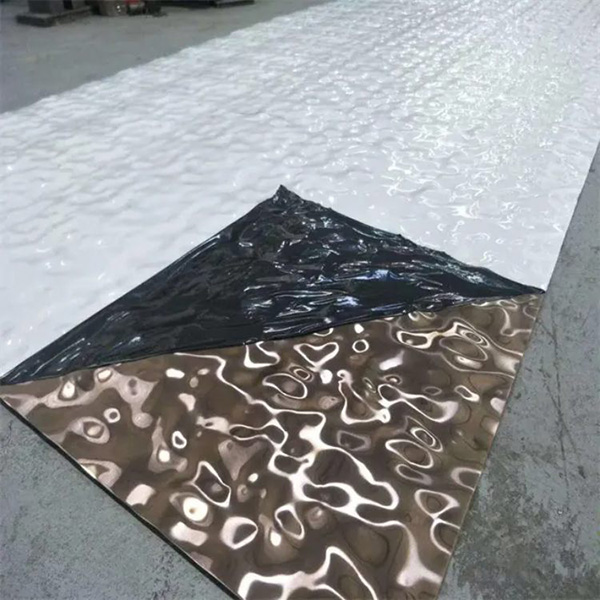 Water Ripple Gold Color 304 316 316L Stainless Steel Plate Corrugated Stainless Steel Sheet